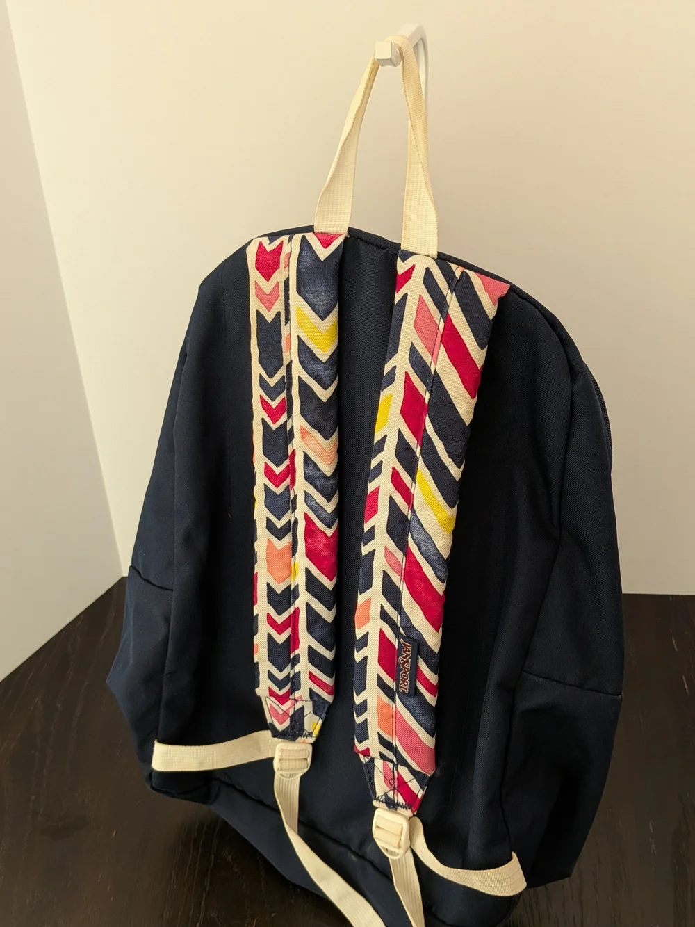 JanSport Navy With Fuchsia Lining Backpack